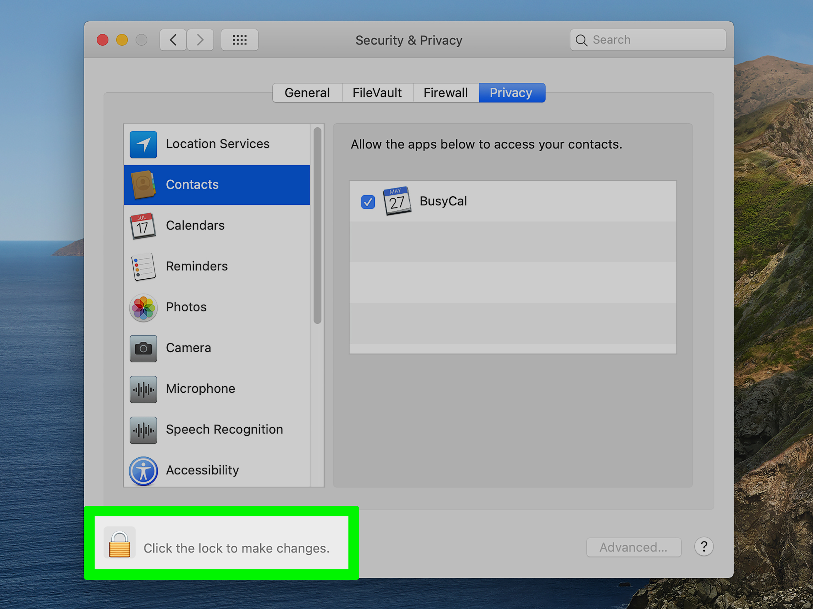 set permissions for an untrusted app on mac